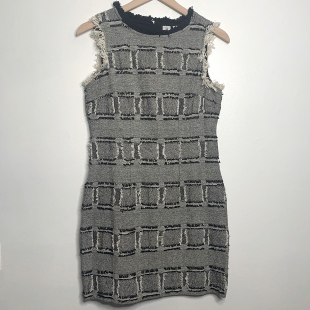 Vero Moda Frayed Black Grey Mini Sleeveless Dress